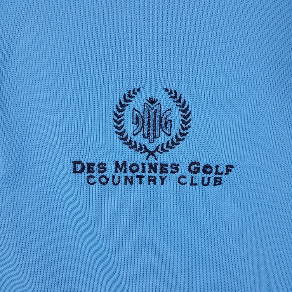 Peter Millar Summer Comfort Polo Shirt Mens Large Performance Golf Solid Blue - Picture 4 of 9